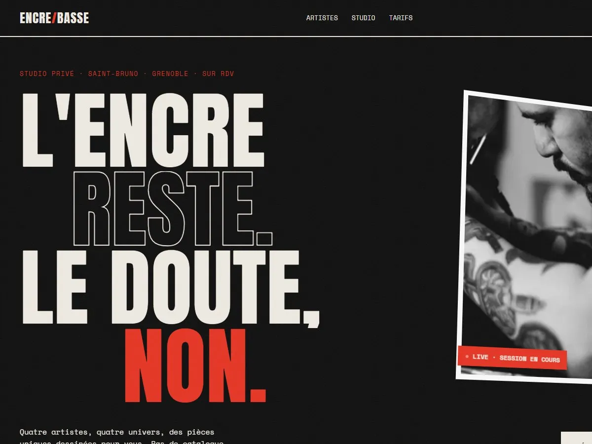 Encre Basse · Tattoo studio